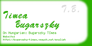 timea bugarszky business card
