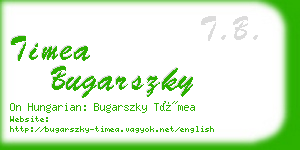 timea bugarszky business card